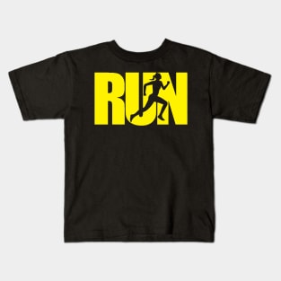 RUN yellow Kids T-Shirt